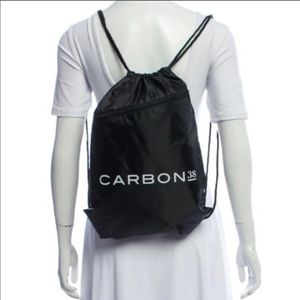 NEW CARBON 38 Black Nylon Logo Backpack